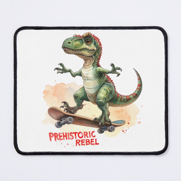 Item preview, Prehistoric Rebel – Velociraptor on a skateboard designed and sold by LiskoDesign.