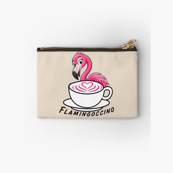Item preview, ☕ BREWED BEASTIES COLLECTION ☕ -  FEATHERED FRIENDS - Flamingoccino designed and sold by WheelieGdArt.