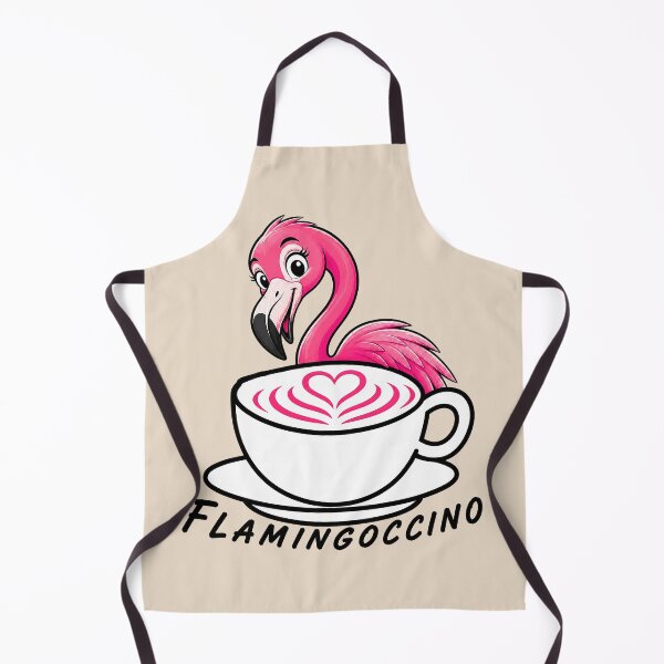 Item preview, ☕ BREWED BEASTIES COLLECTION ☕ - FEATHERED FRIENDS - Flamingoccino designed and sold by WheelieGdArt.