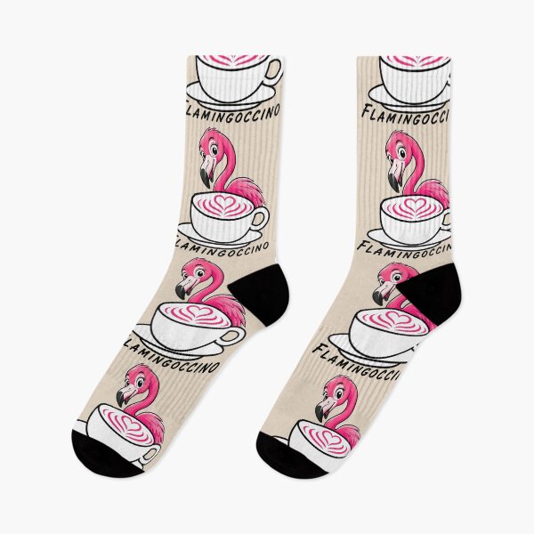 Item preview, ☕ BREWED BEASTIES COLLECTION ☕ -  FEATHERED FRIENDS - Flamingoccino designed and sold by WheelieGdArt.