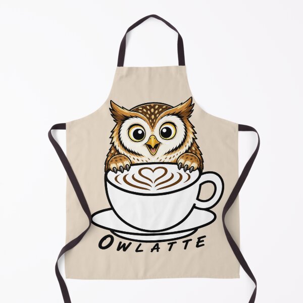 Item preview, ☕ BREWED BEASTIES COLLECTION ☕ - FEATHERED FRIENDS - Owlatte designed and sold by WheelieGdArt.
