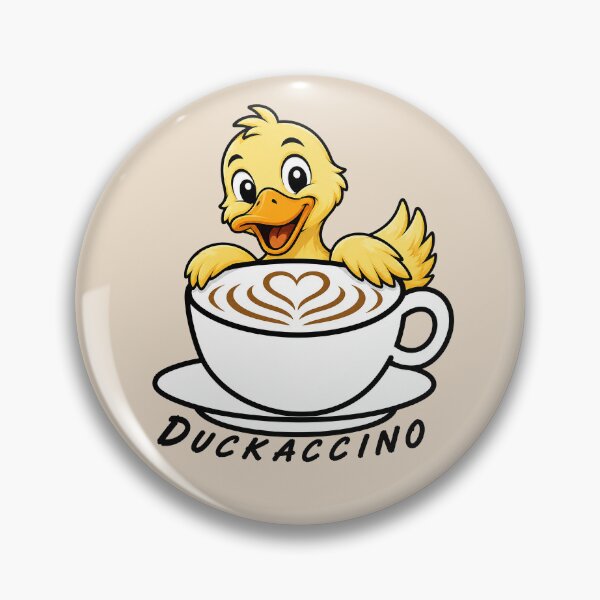 Item preview, ☕ BREWED BEASTIES COLLECTION ☕ -  FEATHERED FRIENDS - Duckaccino designed and sold by WheelieGdArt.
