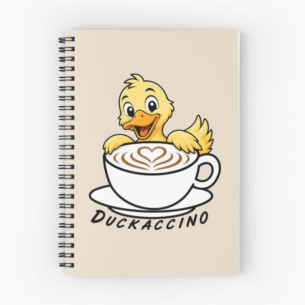 Item preview, ☕ BREWED BEASTIES COLLECTION ☕ -  FEATHERED FRIENDS - Duckaccino designed and sold by WheelieGdArt.