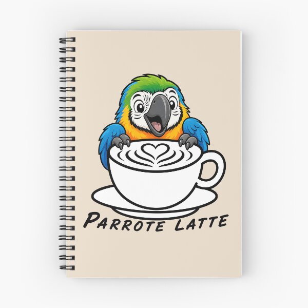 Item preview, ☕ BREWED BEASTIES COLLECTION ☕ -  FEATHERED FRIENDS - Parrote Latte designed and sold by WheelieGdArt.