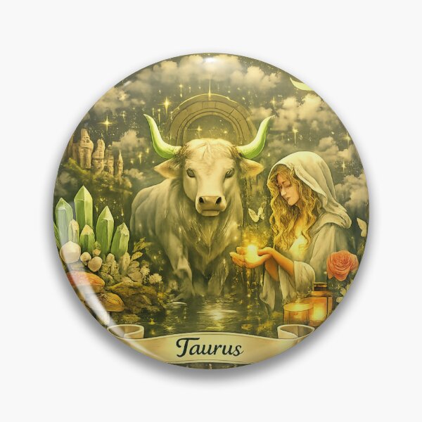 Item preview, Dreamcore Taurus Zodiac Art – Celestial Bull Fantasy Illustration designed and sold by Shadowframe Studios.