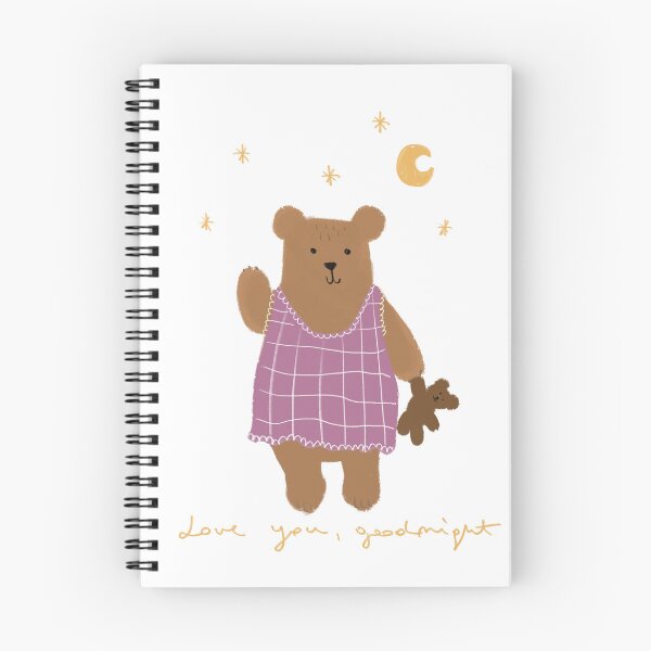 Item preview, Cute bedtime bear with quote „ Love You, goodnight” designed and sold by Malvamalu.
