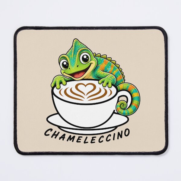Item preview, ☕ BREWED BEASTIES COLLECTION ☕ -  REPTILE REGULARS  & AMPHIBIAN AMIGOS - Chameleccino  designed and sold by WheelieGdArt.