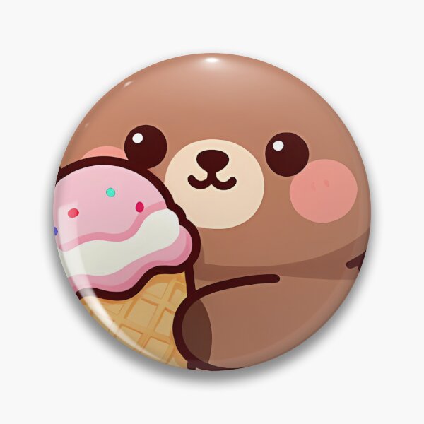 Item preview, Cute Bear Cub with Ice Cream Cone designed and sold by pumsquare.