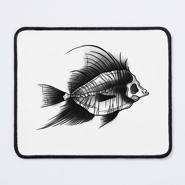 Item preview, Skeleton Fish – Gothic Hand-Drawn Marine Illustration designed and sold by suzysworld.