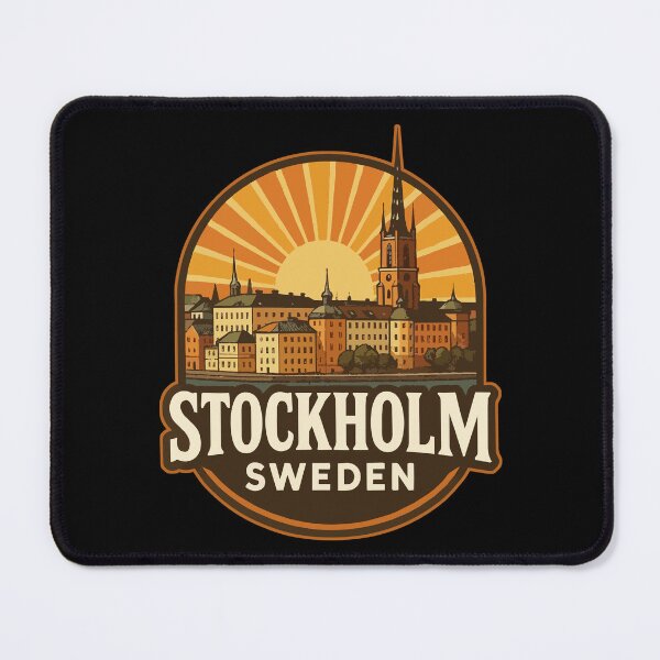 Item preview, Stockholm Sweden Europe Retro Travel designed and sold by TomFrontierArt.