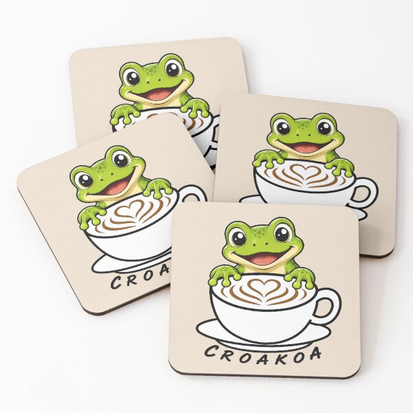 Item preview, ☕ BREWED BEASTIES COLLECTION ☕ -  REPTILE REGULARS  & AMPHIBIAN AMIGOS - Croakoa designed and sold by WheelieGdArt.
