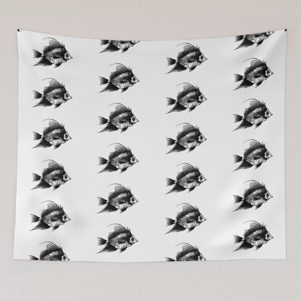 Item preview, Skeleton Fish – Gothic Hand-Drawn Marine Illustration designed and sold by suzysworld.