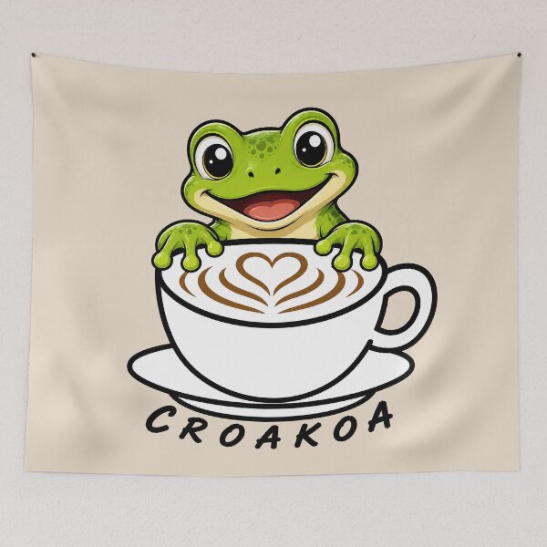 Item preview, ☕ BREWED BEASTIES COLLECTION ☕ -  REPTILE REGULARS  & AMPHIBIAN AMIGOS - Croakoa designed and sold by WheelieGdArt.