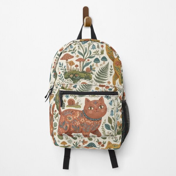 Item preview, Cute Woodland Cats Seamless Pattern designed and sold by Iampoji.