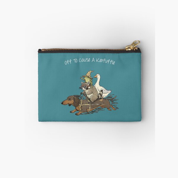 Item preview, Off to Cause A Kerfuffle Frog Raccoon Goose Riding Dachshund designed and sold by FrankIsabel.