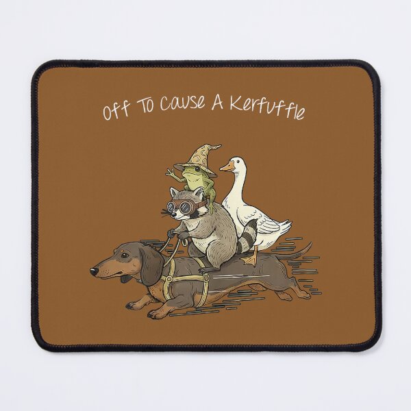 Item preview, Off to Cause A Kerfuffle Frog Raccoon Goose Riding Dachshund designed and sold by FrankIsabel.