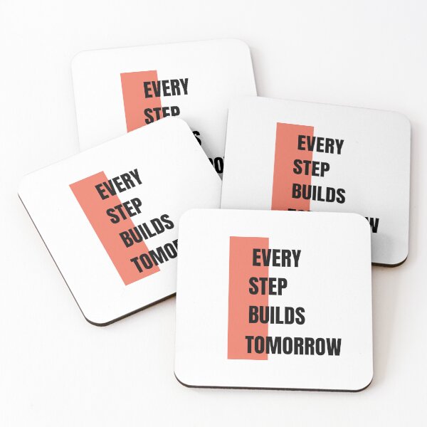 Item preview, Every Step Builds Tomorrow – Inspirational Motivational Typography Design designed and sold by CKADigital.
