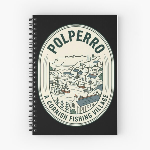 Item preview, Polperro Cornish Fishing Village Vintage Travel Emblem designed and sold by k3rstman1.