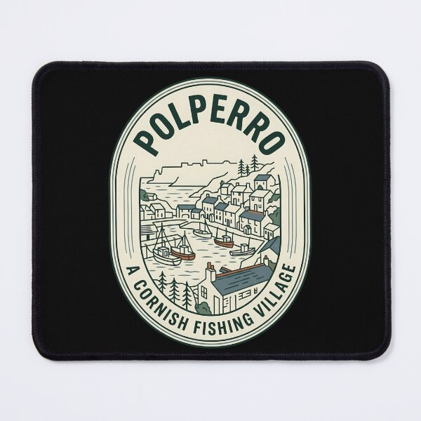 Item preview, Polperro Cornish Fishing Village Vintage Travel Emblem designed and sold by k3rstman1.
