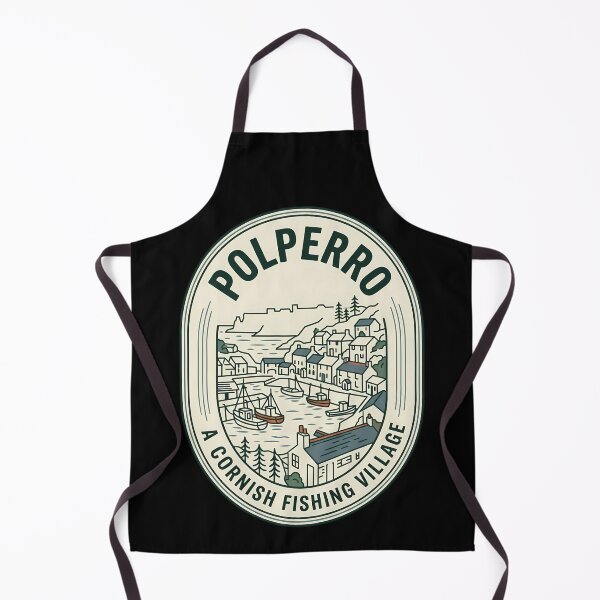 Item preview, Polperro Cornish Fishing Village Vintage Travel Emblem designed and sold by k3rstman1.