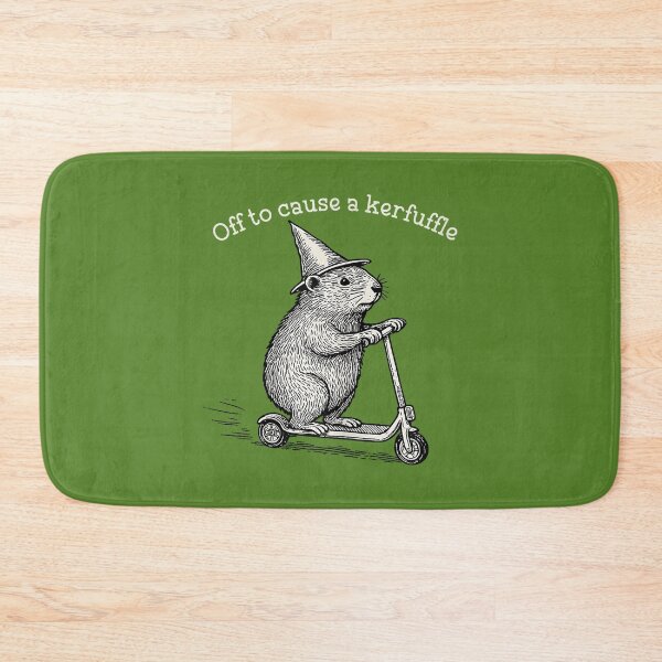 Item preview, Off to Cause A Kerfuffle Funny Capybara Meme designed and sold by ArleneRowe.