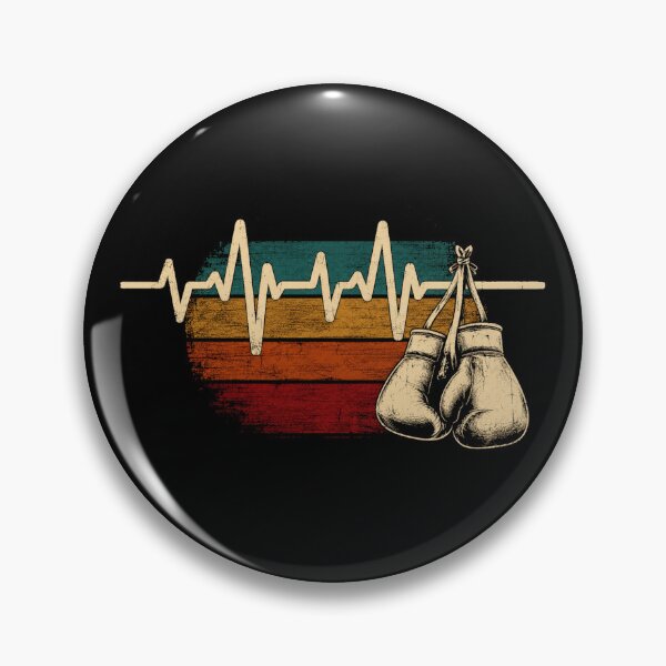 Item preview, Vintage Boxing Heartbeat Gloves Retro Fighter Gym Training designed and sold by Moizento.