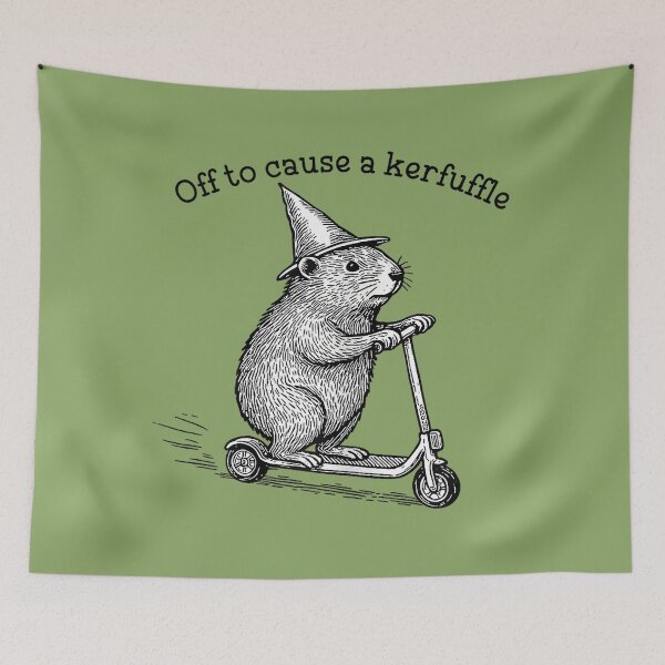 Item preview, Off to Cause A Kerfuffle Funny Capybara Scooter Chaos designed and sold by ArleneRowe.