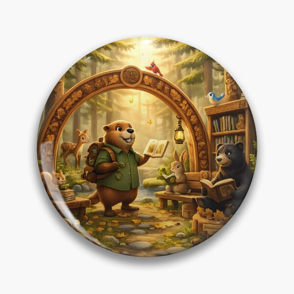 Item preview, Happy Beaver Adventures – The Grand Opening of the Forest Reading Grove designed and sold by Clothes With Smiling Animals Walt Gral.