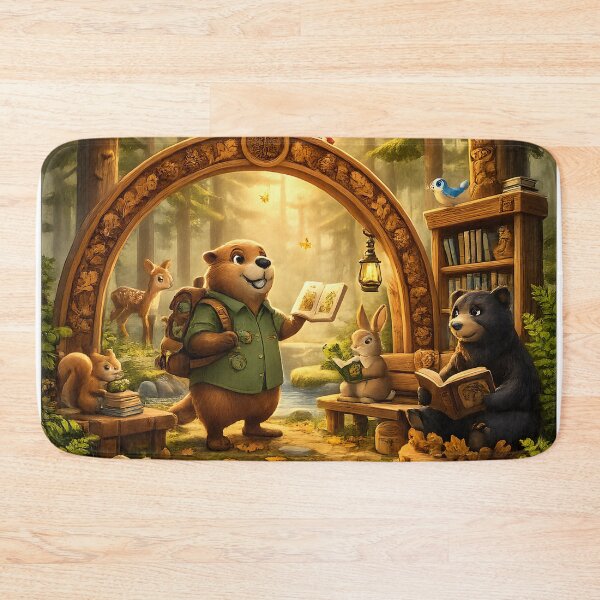 Item preview, Happy Beaver Adventures – The Grand Opening of the Forest Reading Grove designed and sold by Clothes With Smiling Animals Walt Gral.