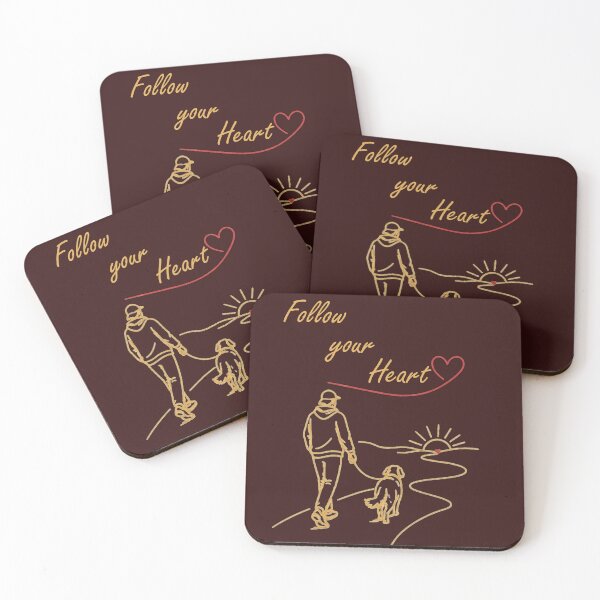 Item preview, Follow Your Heart Hiking with My Dog Illustration designed and sold by Evelashop.