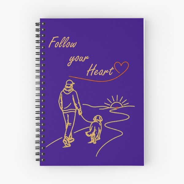 Item preview, Follow Your Heart Hiking with My Dog Illustration designed and sold by Evelashop.