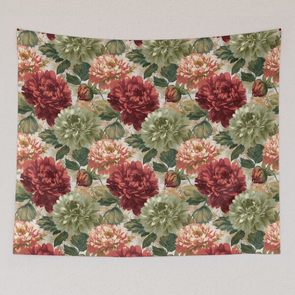 Item preview, Charming Dahlias Floral  - Retro Flower Floral  - Gift Ideas For Mom designed and sold by RoyalStarsPatts.