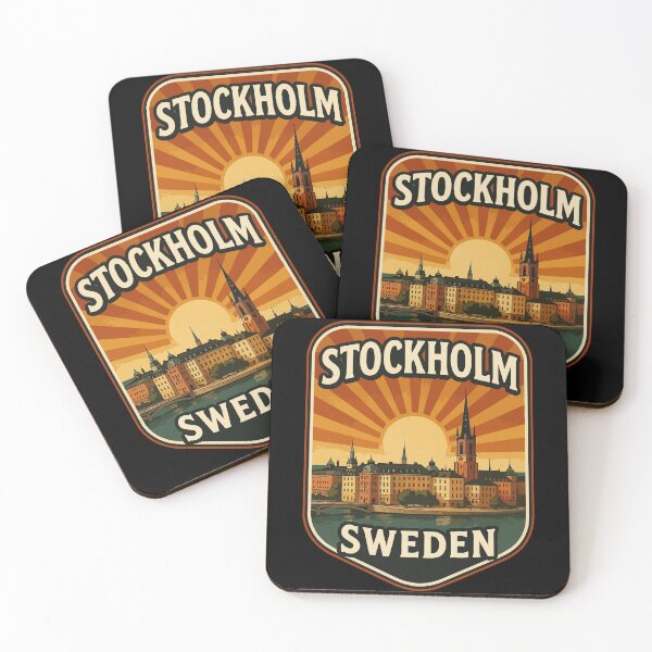 Item preview, Stockholm Sweden Europe Retro Vintage Travel designed and sold by TomFrontierArt.