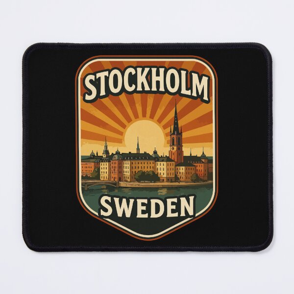 Item preview, Stockholm Sweden Europe Retro Vintage Travel designed and sold by TomFrontierArt.
