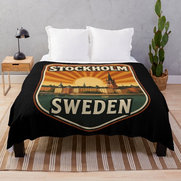 Item preview, Stockholm Sweden Europe Retro Vintage Travel designed and sold by TomFrontierArt.
