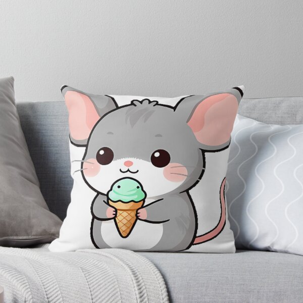 Item preview, Cute Mouse with Mini Ice Cream Cone designed and sold by pumsquare.