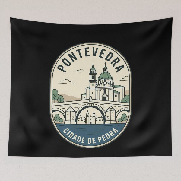 Item preview, Pontevedra Spain City of Stone Vintage Travel Emblem designed and sold by k3rstman1.