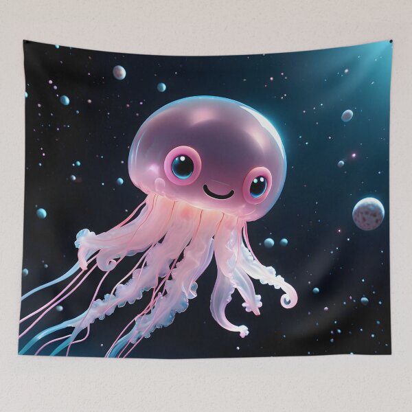 Item preview, Cute Cosmic Jellyfish Neon Glowing Sea Fantasy designed and sold by CuteSlothWorld.