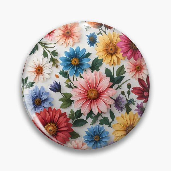 Item preview, fabric design with colorful flowers designed and sold by karlosss.