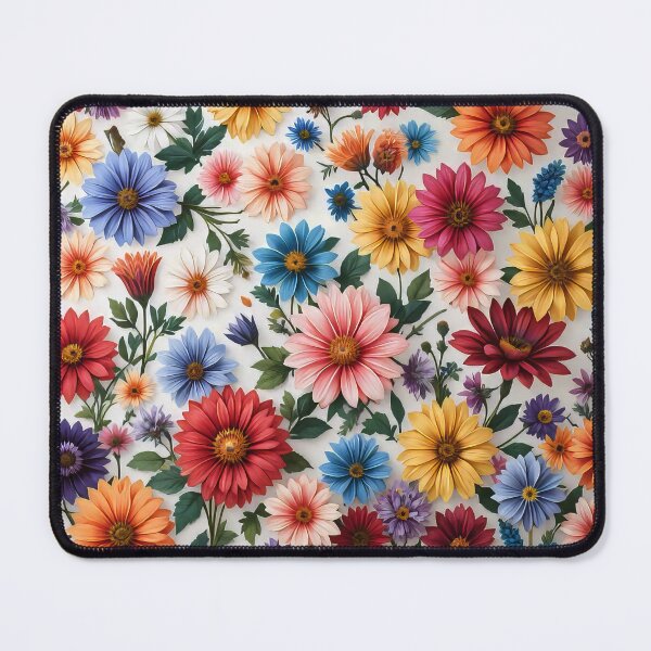 Item preview, fabric design with colorful flowers designed and sold by karlosss.