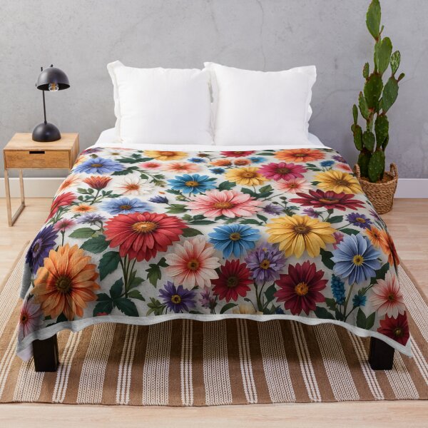 Item preview, fabric design with colorful flowers designed and sold by karlosss.