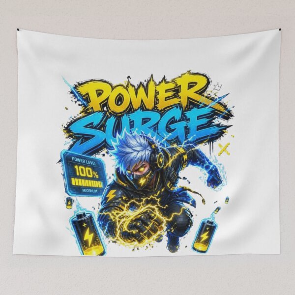 Item preview, POWER SURGE Gaming Sticker | Neon Cyber Gamer Esports Design designed and sold by Stylestickers55.