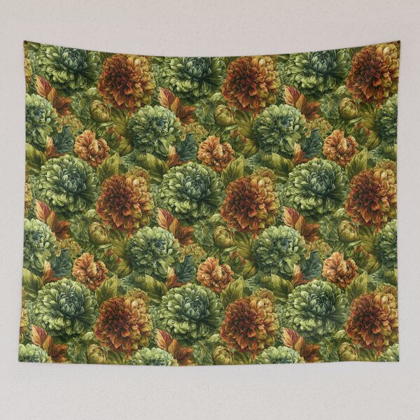 Item preview, Lush Dahlias Print - Hawaiian Flower Pattern  - Gift Ideas For Women designed and sold by RoyalStarsPatts.