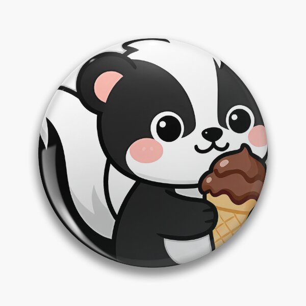 Item preview, Cute Skunk with Ice Cream Cone designed and sold by pumsquare.