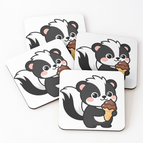 Item preview, Cute Skunk with Ice Cream Cone designed and sold by pumsquare.