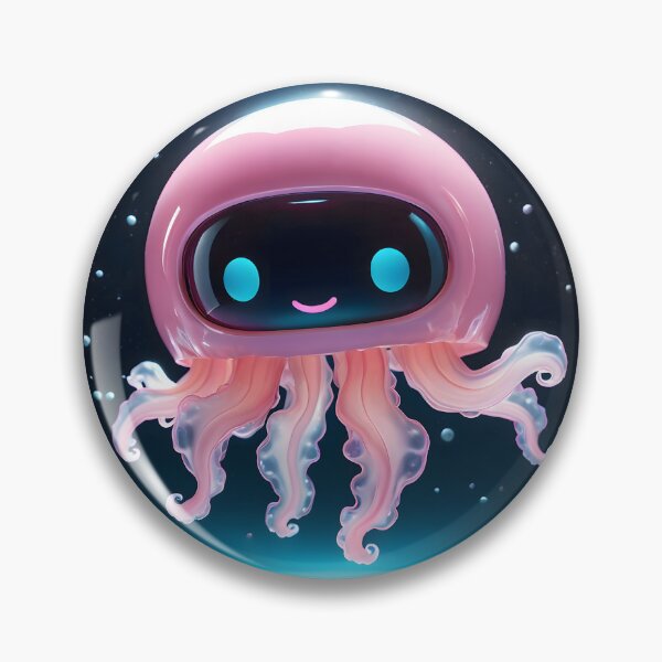 Item preview, Futuristic Robot Jellyfish Neon Space Fluid Art designed and sold by CuteSlothWorld.