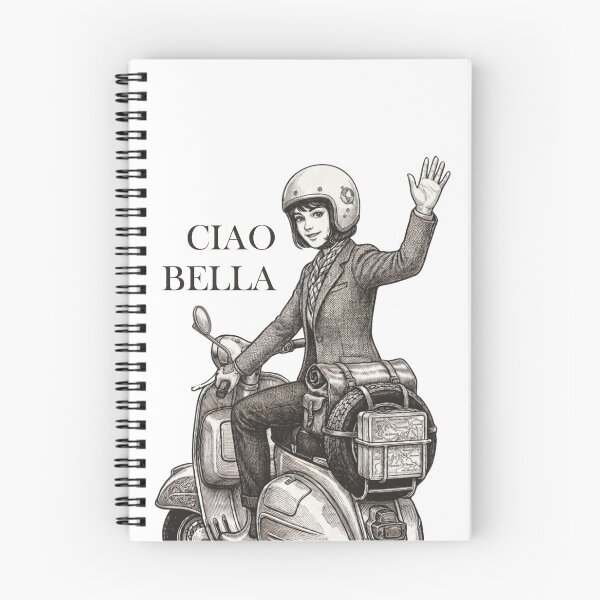 Item preview, Ciao Bella Vintage Scooter Girl - Retro Italian Moped Touring designed and sold by evrankart.