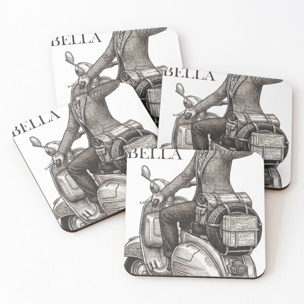 Item preview, Ciao Bella Vintage Scooter Girl - Retro Italian Moped Touring designed and sold by evrankart.