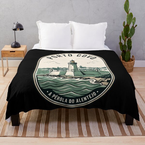 Item preview, Porto Covo Portugal Vintage Travel Emblem Lighthouse designed and sold by k3rstman1.