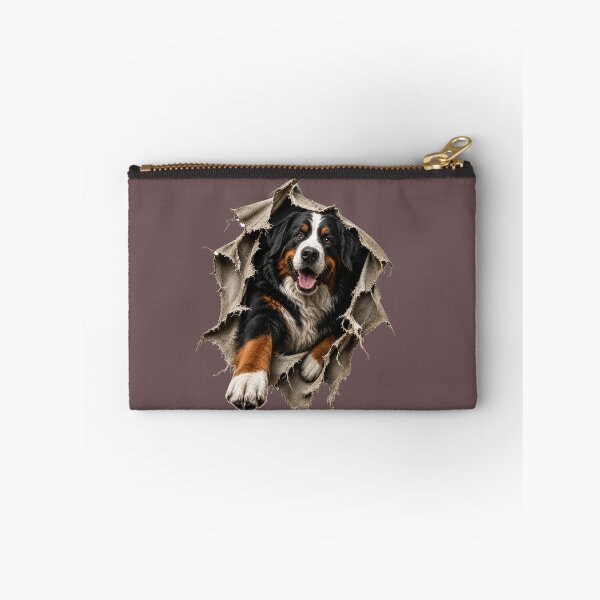 Item preview, Bernese Mountain Dog Bursting Through Torn Fabric | 3D Dog Illusion | Realistic Berner Gift designed and sold by Golden Era Studio.